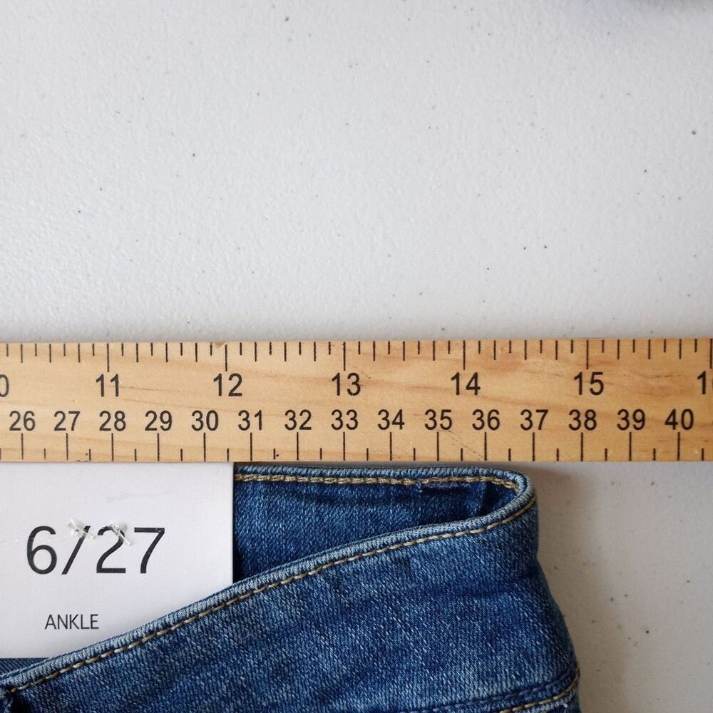 For The Republic Denim Ankle Jeans Women Size 6/27 Blue Stretch Mid Rise - Picture 9 of 13